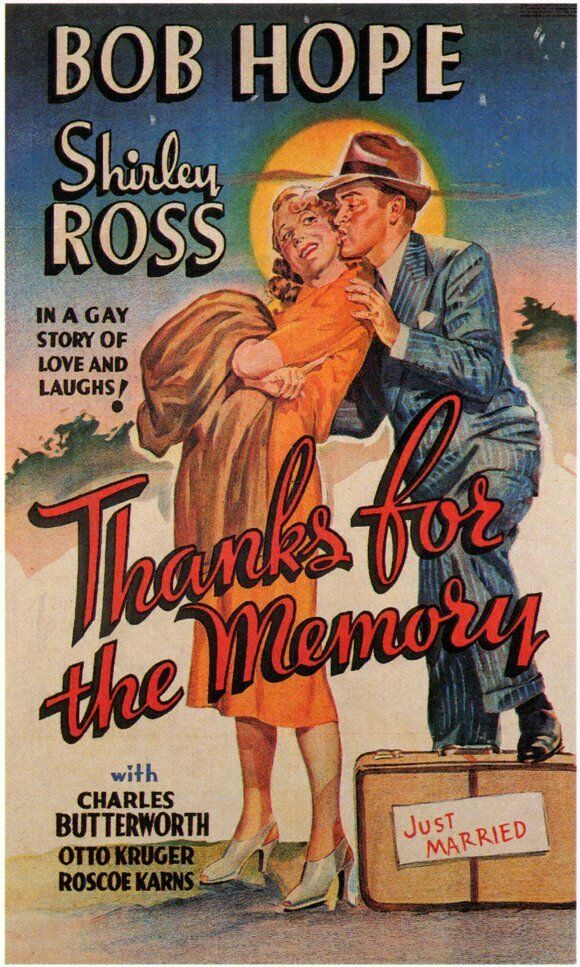 Thanks For The Memory Movie Poster 11x17 Bob Hope Shirley Ross Charles