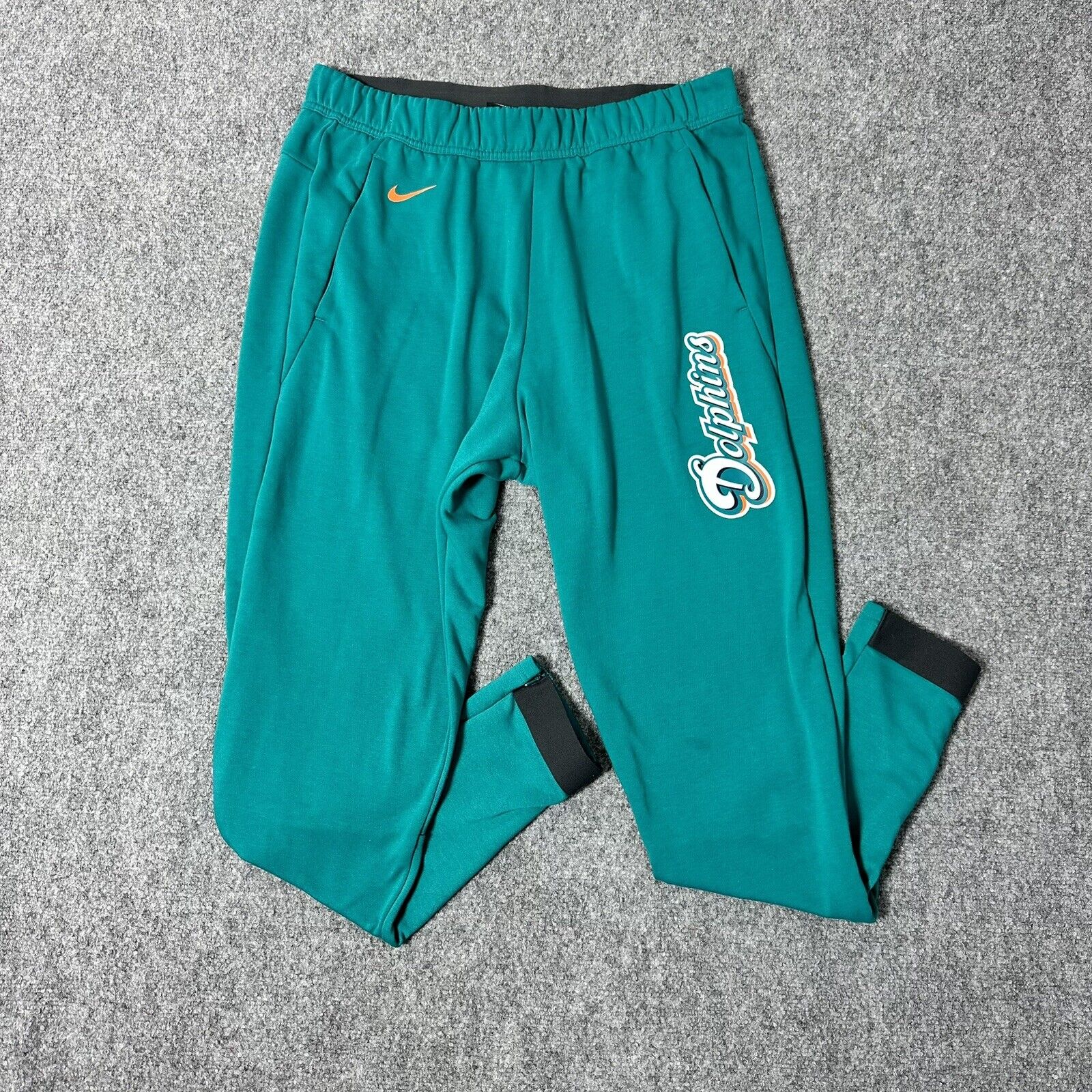 Nike Miami Dolphins Dri Fit NFL Training Sweatpants Size Large Stain Used