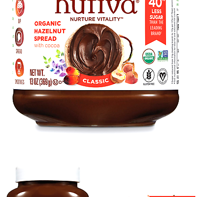 Nutiva Organic Vegan Hazelnut Spread, Classic Chocolate, 13 Ounce | Usda Orga...