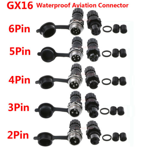 Gx16 2/3/4/5/6/7/8pin Waterproof Aviation Connector Plug Socket Sensor Encoder