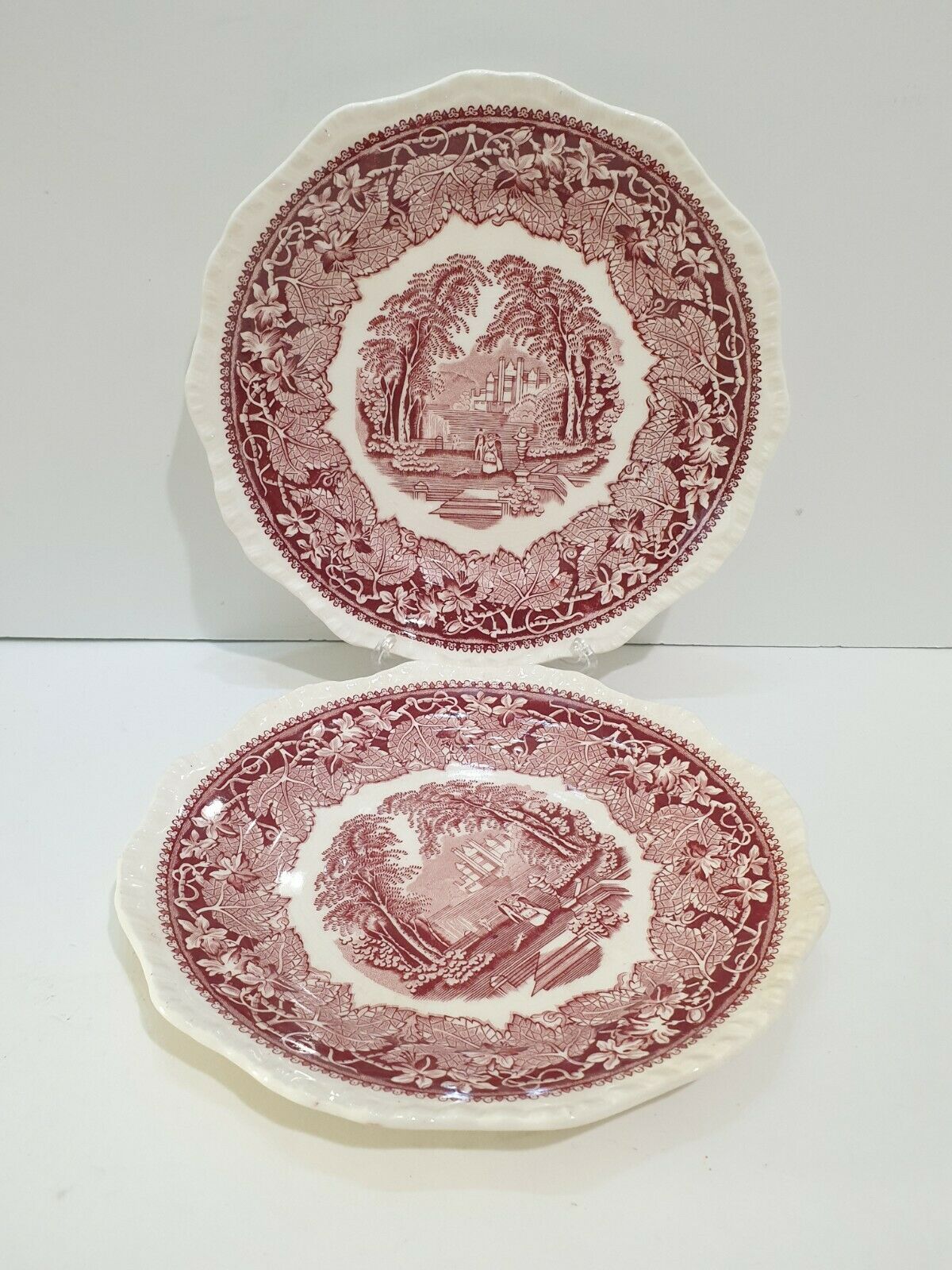 Masons Furnival Pink Vista Salad Plate - Set Of 2