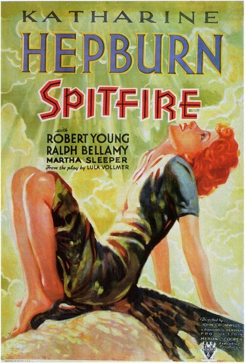 SPITFIRE Movie POSTER 27x40 Katharine Hepburn Robert Young Ralph Bellamy Martha
