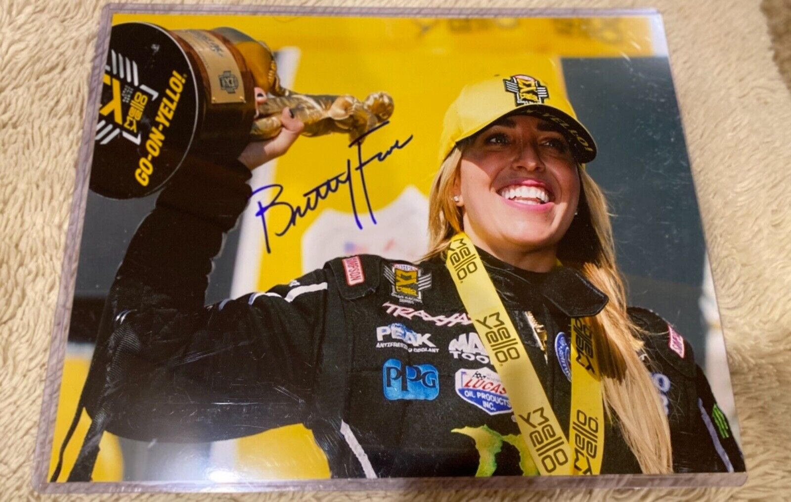 Nhra 11x14 Brittany Force Authentic Hand Signed Auto Photo