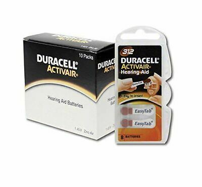 Duracell Activair Hearing Aid Batteries Size 312 Exp 07 2024 -8 To 160 Batteries