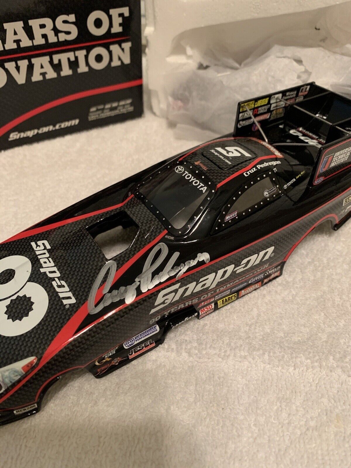Snap On Cruz Pedregon Signed Dragster 90th Anniversary