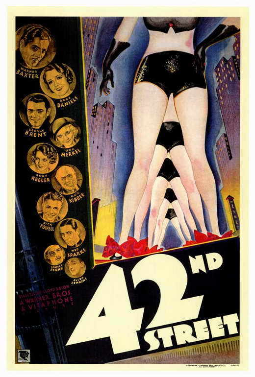 42ND STREET Movie POSTER 27x40 Warner Baxter Ruby Keeler Bebe Daniels George