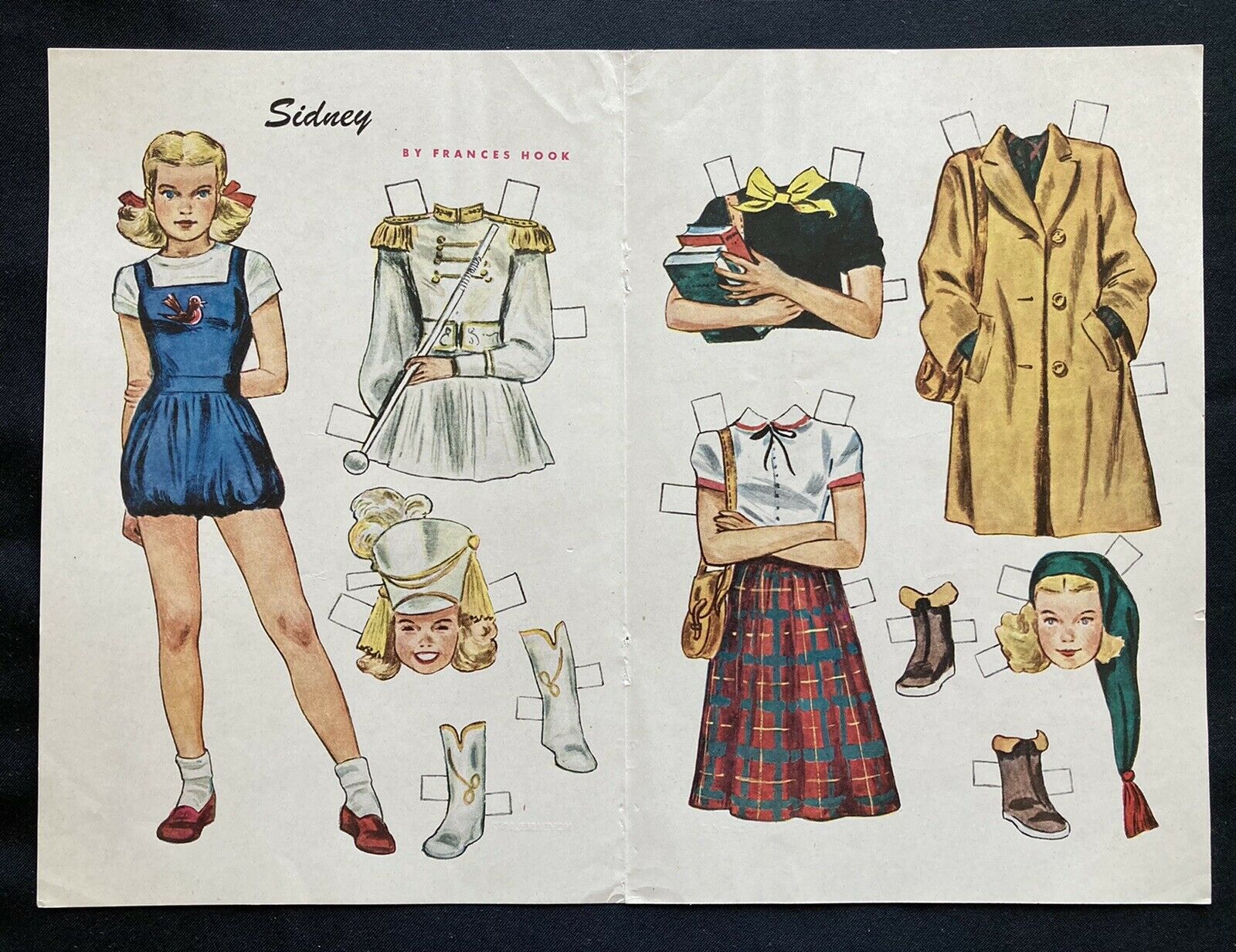 Sidney Paper Doll, 1947, Jack and Jill Magazine,  Frances Hook