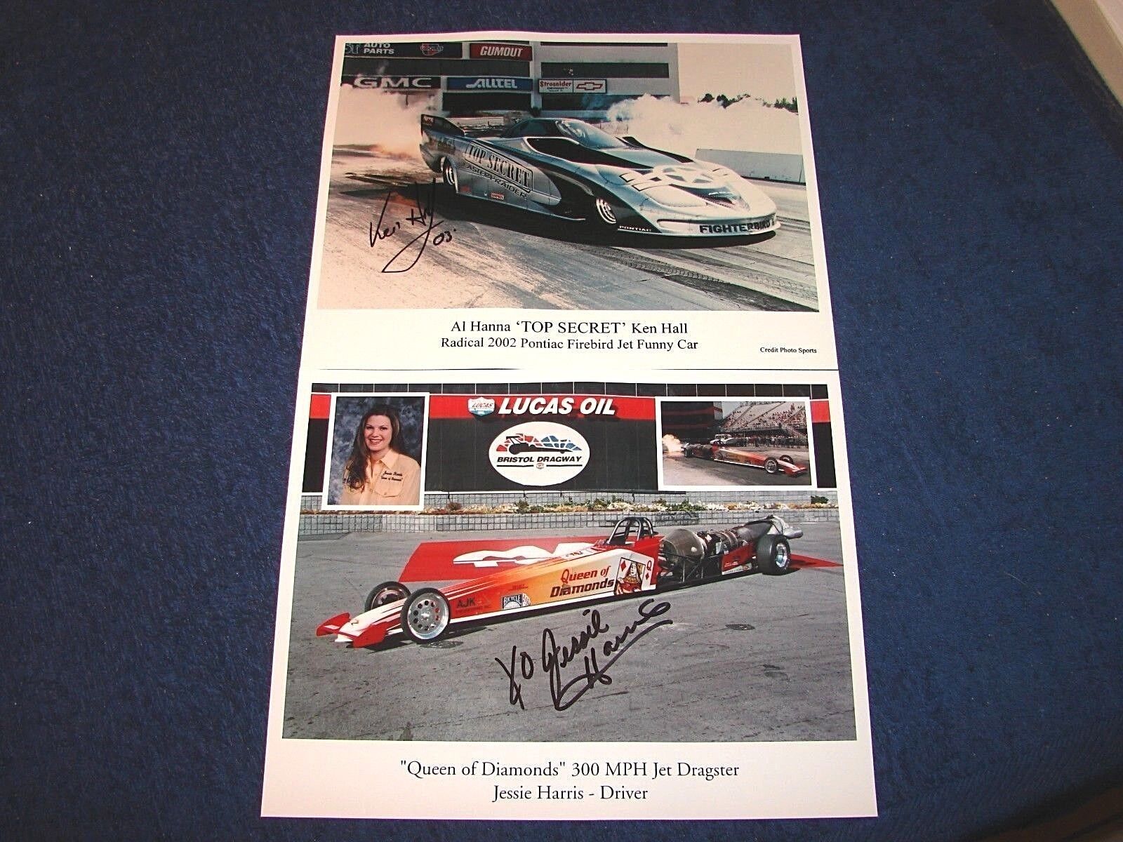 Nhra Ihra Drag Racing Autographed Signed Photo Lot Of 8 (18p-1)
