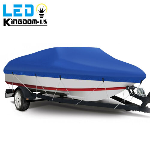 Premium 20' - 22' Waterproof Boat Cover Beam 100'' Fits Fish Bass V-hull Boats