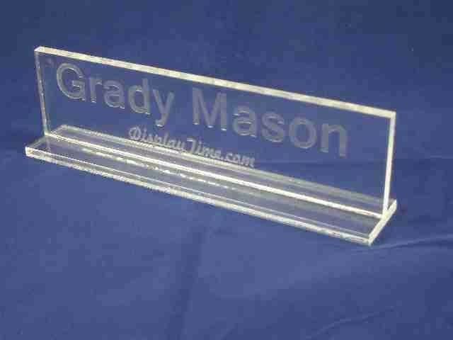 Personalized Acrylic Glass Name Plate Bar Desk