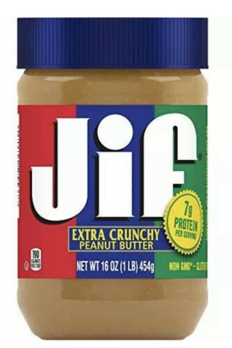 Jif Extra Crunchy Peanut Butter 1/23, 16oz Free Shipping!
