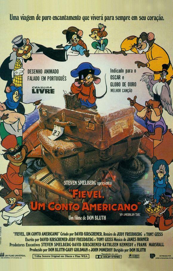 AN AMERICAN TAIL/AN AMERICAN TAIL:FIEVEL GOES WEST Movie POSTER 11x17 Brazilian