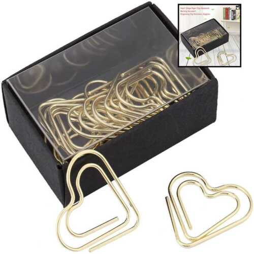 12pcs Heart Shaped Paper Clip Holders Bookmark Marking Document Organizing For F