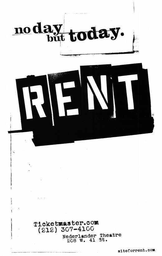 Rent (broadway) Movie Poster 11x17