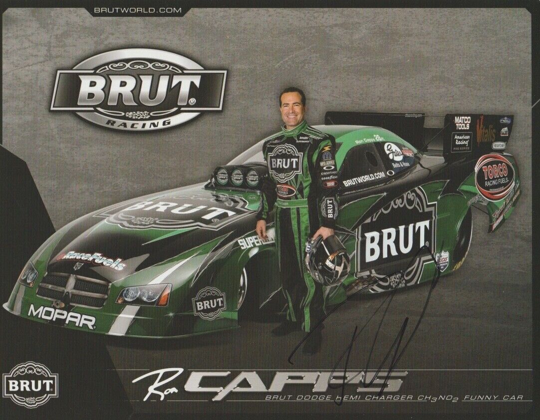 2006 Ron Capps signed Brut Dodge Charger Funny Car NHRA Hero Card