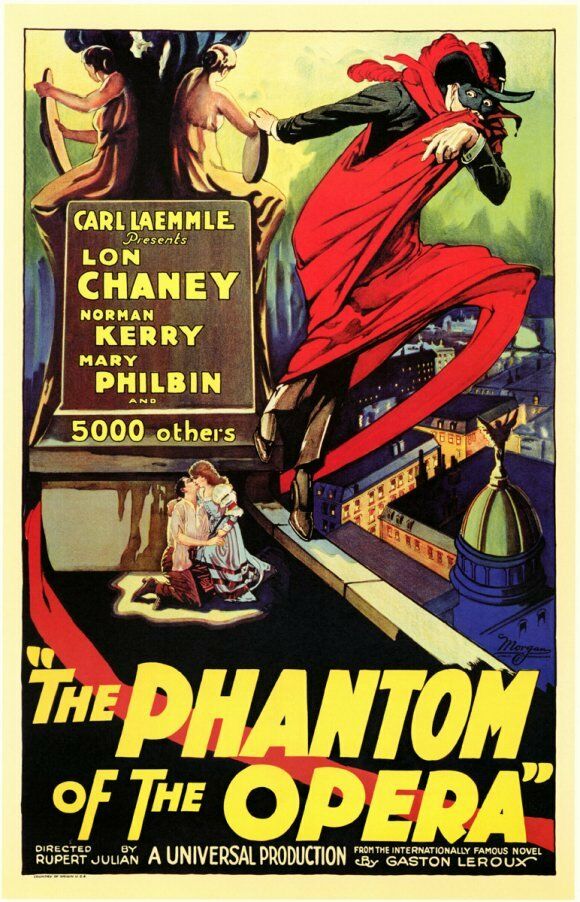 THE PHANTOM OF THE OPERA Movie POSTER 11x17 Lon Chaney Sr. Norman Kerry Mary