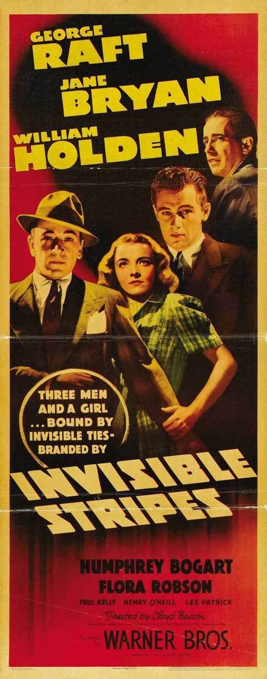 Invisible Stripes Movie Poster 14x36 Insert Humphrey Bogart