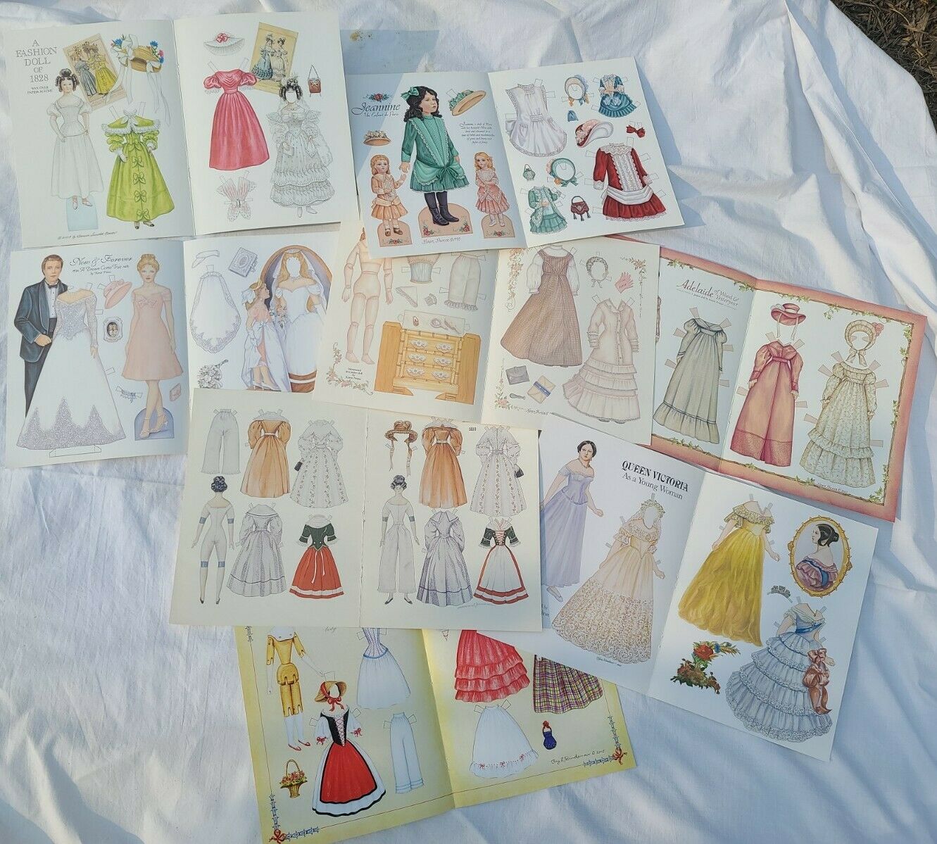 Lot Paper Dolls French, Victorian uncut Karen Prince, Zimmerman, Mattox, etc